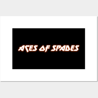 IRON TEXT || ACES OF SPADES (WHITE) Posters and Art